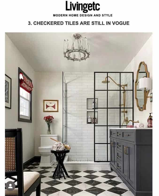 Stojakovic Design published in Livingetc for bathroom design